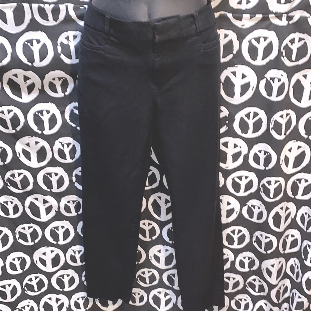 BANANA REPUBLIC SLOAN ANKLE/CROP PANTS BLACK SZ 6